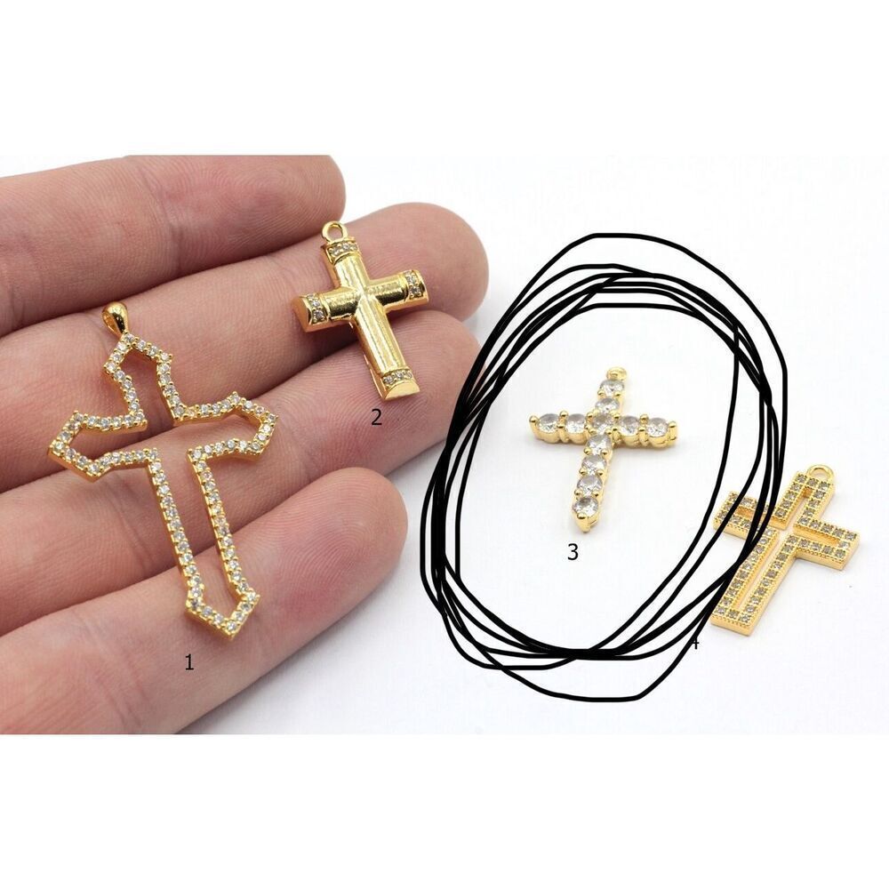 Cross CZ Charm or Pendant